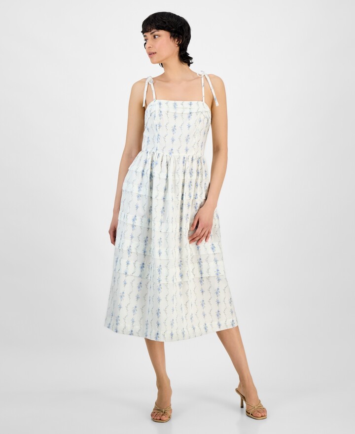 And Now This Women's Printed Tiered Midi Dress, Exclusively at