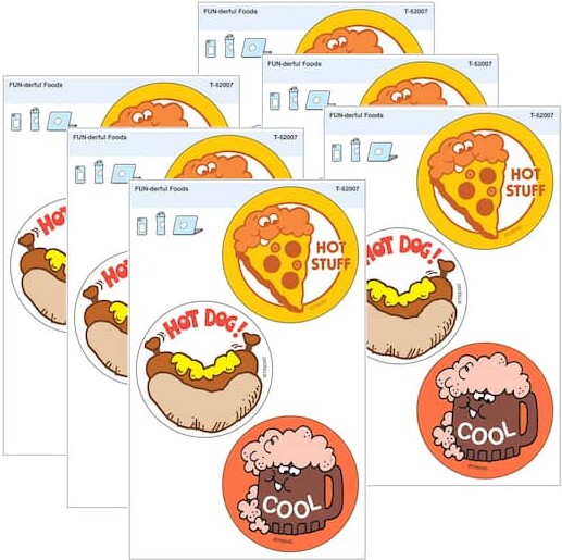 Trend Enterprises® FUN-derful Foods Vinyl Stickers