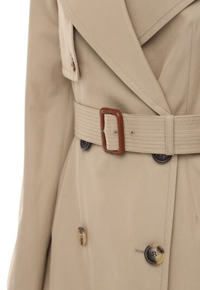 Alexander McQueen Cotton Gabardine Belted Trench Coat