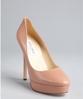 Thumbnail for your product : Jimmy Choo blush leather 'Cosmic' platform pumps