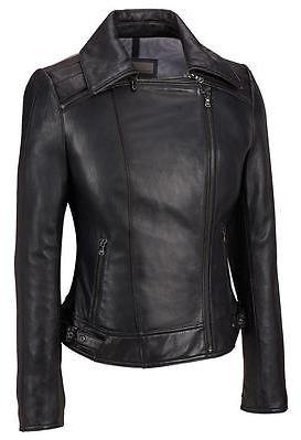 Wilsons Leather Womens Plus Size Zipper Collar Lamb Cycle Jacket
