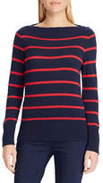 Thumbnail for your product : Chaps Striped Boat Neck Sweater