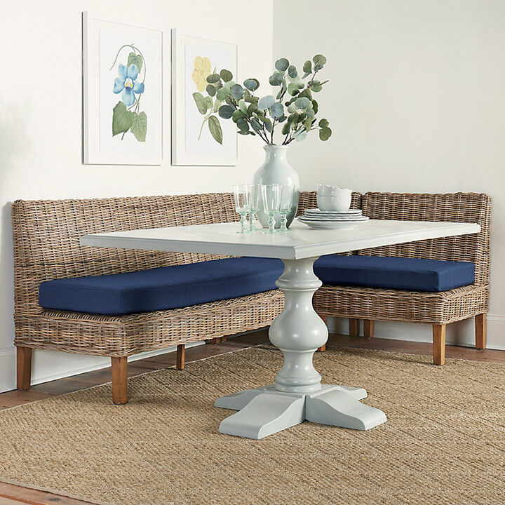 Ballard Designs Rosalind 3-Piece Wicker Banquette Set with Seat Cushions -  30" Bench, 60" Bench & 19" Corner Bench Sandberg Ivory InsideOut - ShopStyle