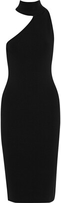 SOLACE London Annecy One-shoulder Stretch-ponte Dress