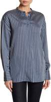 Thumbnail for your product : Vince Striped Silk Tunic