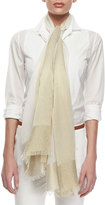 Thumbnail for your product : Loro Piana Stola Hydra Voile Scarf, White/Gold