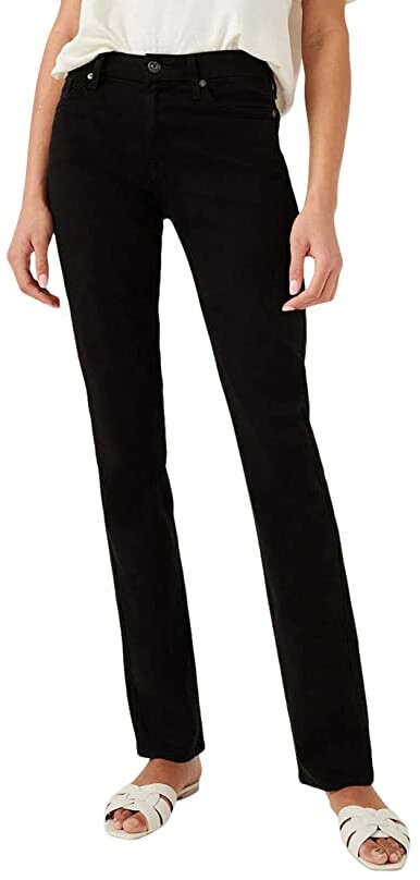 7 For All Mankind Kimmie Straight in B(Air) Black (B - ShopStyle Stretch  Jeans