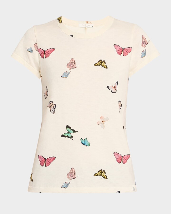 Rag & Bone Ozzy Allover Butterfly Tee