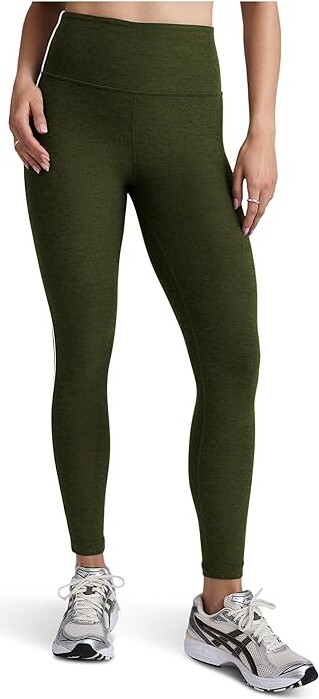 Beyond Yoga Spacedye Ready Midi Leggings Women's Workout Army Green Heather : LG (US Women's 10-12), Elastane/Polyester
