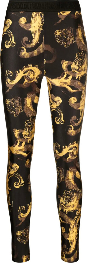 Versace Jeans Couture Baroque-Print Elasticated Leggings
