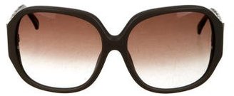 Linda Farrow Embossed Oversize Sunglasses