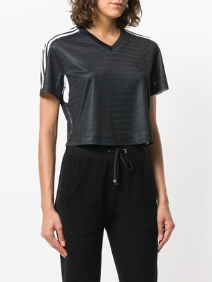 Adidas Originals By Alexander Wang Striped Crop Top