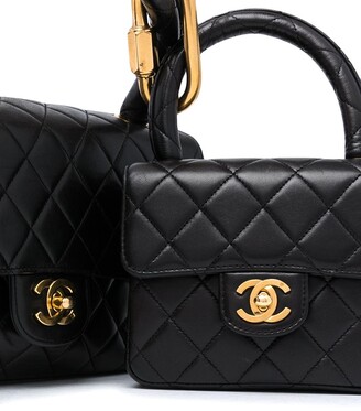 CHANEL Pre-Owned 1992 Tweed Classic Flap two-in-one Handbag Set - Farfetch