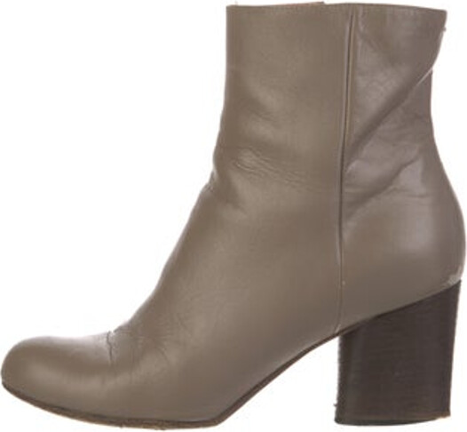 Maison Margiela Leather Ankle Boots Neutrals Round-Toes Unfortunately, due to restrictions, this item may not be eligible for shipping in all areas.