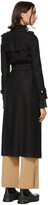 Thumbnail for your product : Harris Wharf London Black Pressed Wool Trench Coat