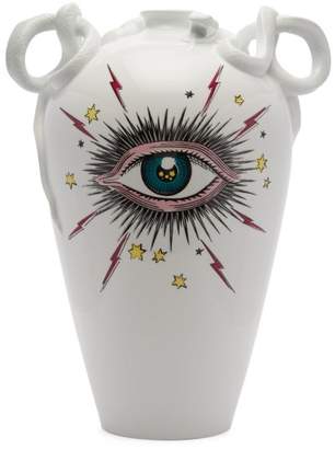 Gucci Star Eye Porcelain Vase - White Multi