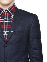 Thumbnail for your product : Thom Browne Down Sleeves Wool Flannel Jacket