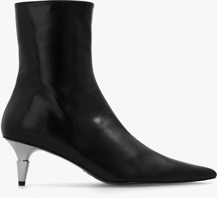 Proenza Schouler 'spike' Heeled Ankle Boots In Leather - ShopStyle