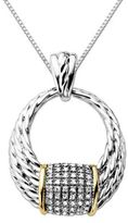 Thumbnail for your product : Lord & Taylor Diamond Pendant in Sterling Silver with 14 Kt. Yellow Gold
