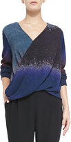 Thumbnail for your product : Derek Lam 10 Crosby Silk Wrap-Front Blouse