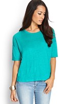 Thumbnail for your product : Forever 21 Contemporary Knit Linen Tee