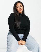 Thumbnail for your product : Brave Soul Plus rigby turtleneck jumper in black