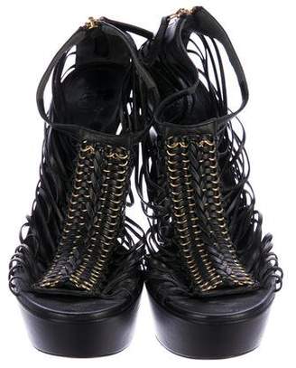 Alexander McQueen Leather Platform Sandals