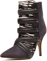 Thumbnail for your product : Isabel Marant Tacy Goat Suede Leather Pony Booties in Anthracite