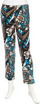 Thumbnail for your product : Lafayette 148 New York Art Deco Print Ankle Pants, Chai Multi