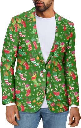 HUIACONG Gray Marble Men's Suit Blazers Valentine's Day Mens