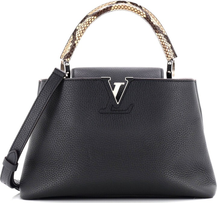 Louis Vuitton Capucines Bag Leather with Python PM