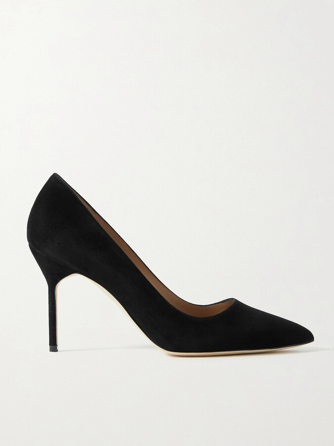 Manolo Blahnik - Bb 90 Suede Pumps - Black