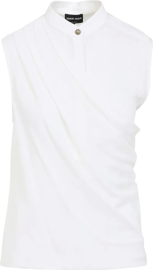 Giorgio Armani Draped Sleeveless Top