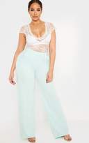 Thumbnail for your product : PrettyLittleThing Shape Neon Pink Lace V Neck Bodysuit