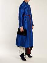 Thumbnail for your product : Roksanda Karel High Neck Wool Blend Coat - Womens - Blue