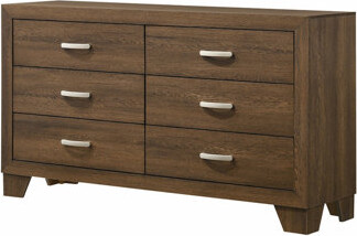 Latitude Run Modern Wooden Frame Dresser With Six Spacious Drawers For Bedroom