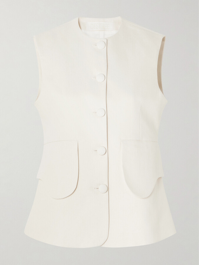 D’ESTRËE DESTREE - Marianne Denim Vest - Ecru