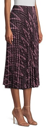 M Missoni Zigzag Lurex Knit Pleated Midi Skirt