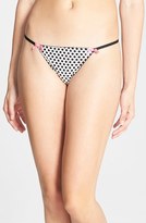Thumbnail for your product : Betsey Johnson Stretch Knit Thong