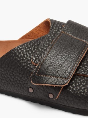 Birkenstock Kyoto Grained-leather Sandals - Black