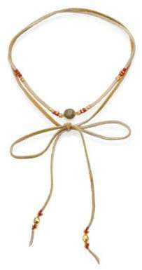 Chan Luu Labradorite & Leather Wrap Necklace