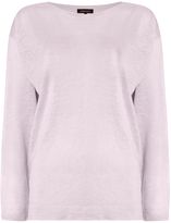 Thumbnail for your product : Jaeger Wide Neck Long Sleeve Linen Knit Top