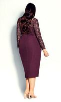 Thumbnail for your product : City Chic Elegant Lace Dress - bordeaux