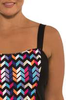 Thumbnail for your product : Capriosca Zig Zag Wide Strap Swim Dress