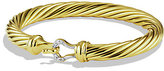 Thumbnail for your product : David Yurman Cable Buckle Bracelet with Diamonds in Gold