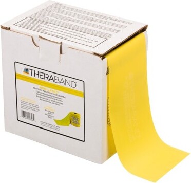 TheraBand THERABANDResistanceBand,50YDRoll,Yellow,ThinThickness,3LBSResistance,Level2,Non-Latex