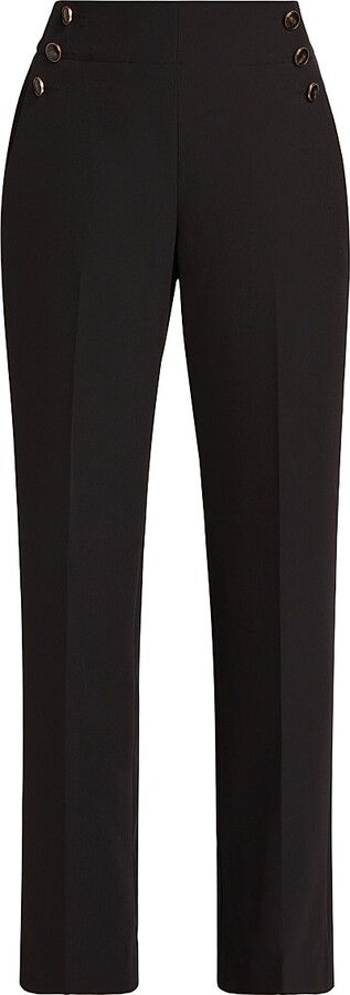 Elie Tahari Women's The Jolie Straight-Leg Pants - Noir - Size 6