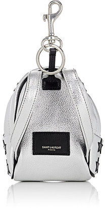 Saint Laurent Men's Backpack Bag Charm-Silver