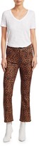 Thumbnail for your product : 7 For All Mankind Leopard-Print High-Rise Slim-Fit Kick Flare Jeans