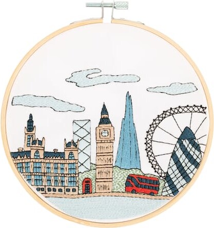DMC London Intermediate Embroidery Kit with Hoop